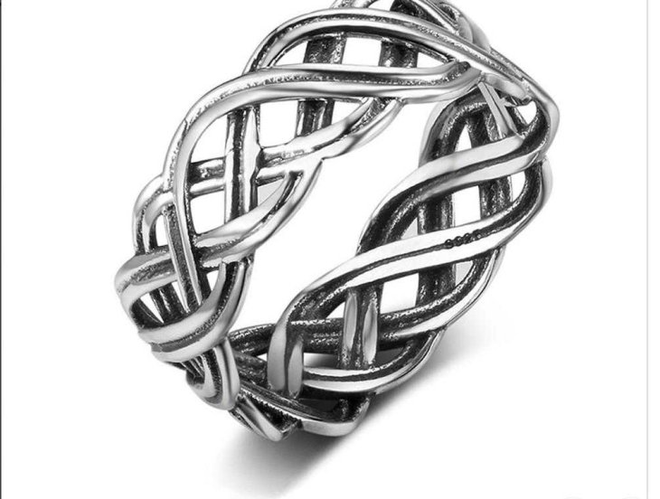 Size # 10 Vintage 925 Sterling Silver Jewelry Infinity Intertwined Cross Celtic Knot Ring Men Elegant & Unique Ring .